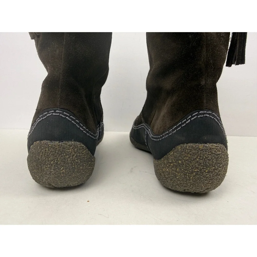 Clarks Womens Novice Moon Brown Suede Mid Calf Shearling Winter Size 6.5 New